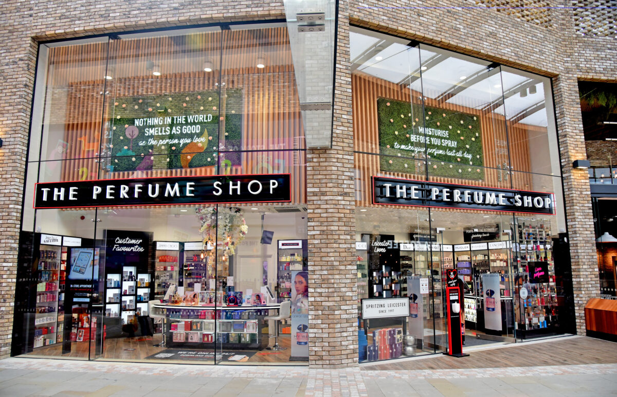 A photo of the exterior of the perfume shop