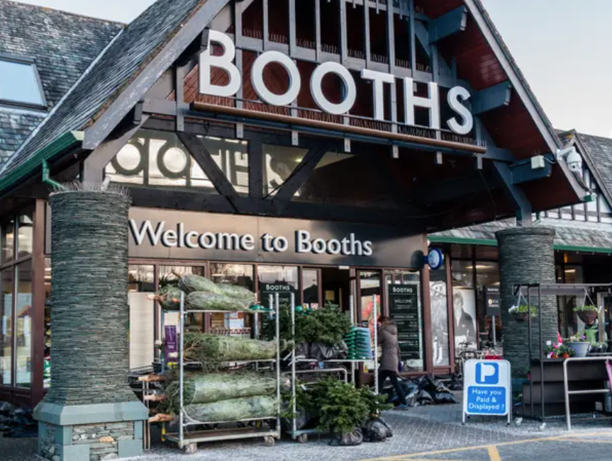 A photo of the exterior of a Booths store