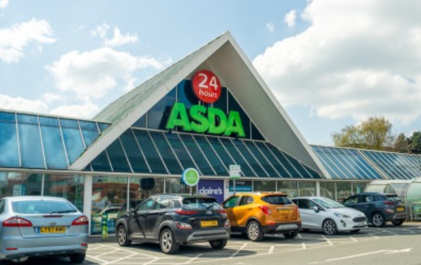 An exterior photo of an Asda store