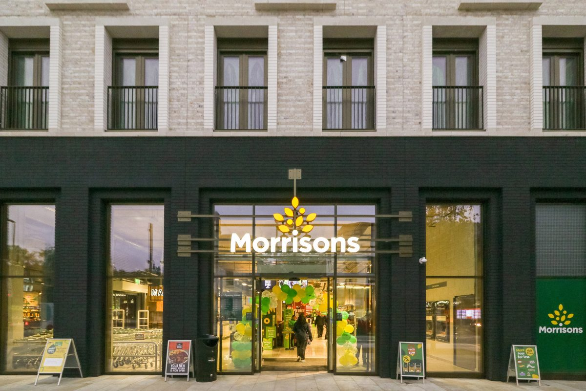 Outside of Morrisons store.