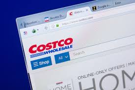 A screen showing the Costco website and logo.
