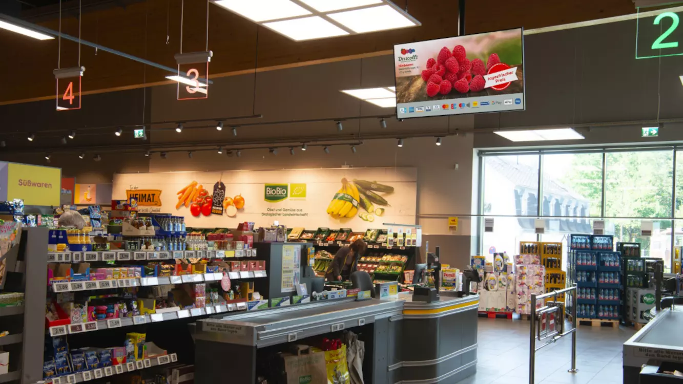 The inside of a grocery store.